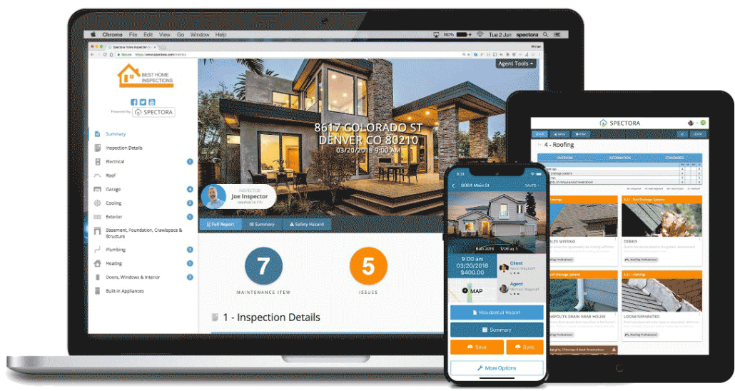 Spectora Home Inspection reports